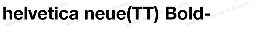 helvetica neue(TT) Bold字体转换